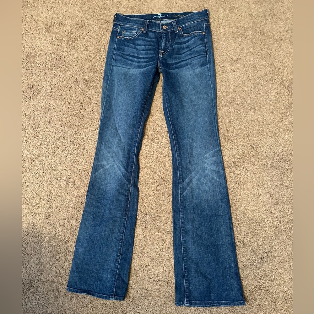 7 For All Mankind Dark Blue Flare Jeans